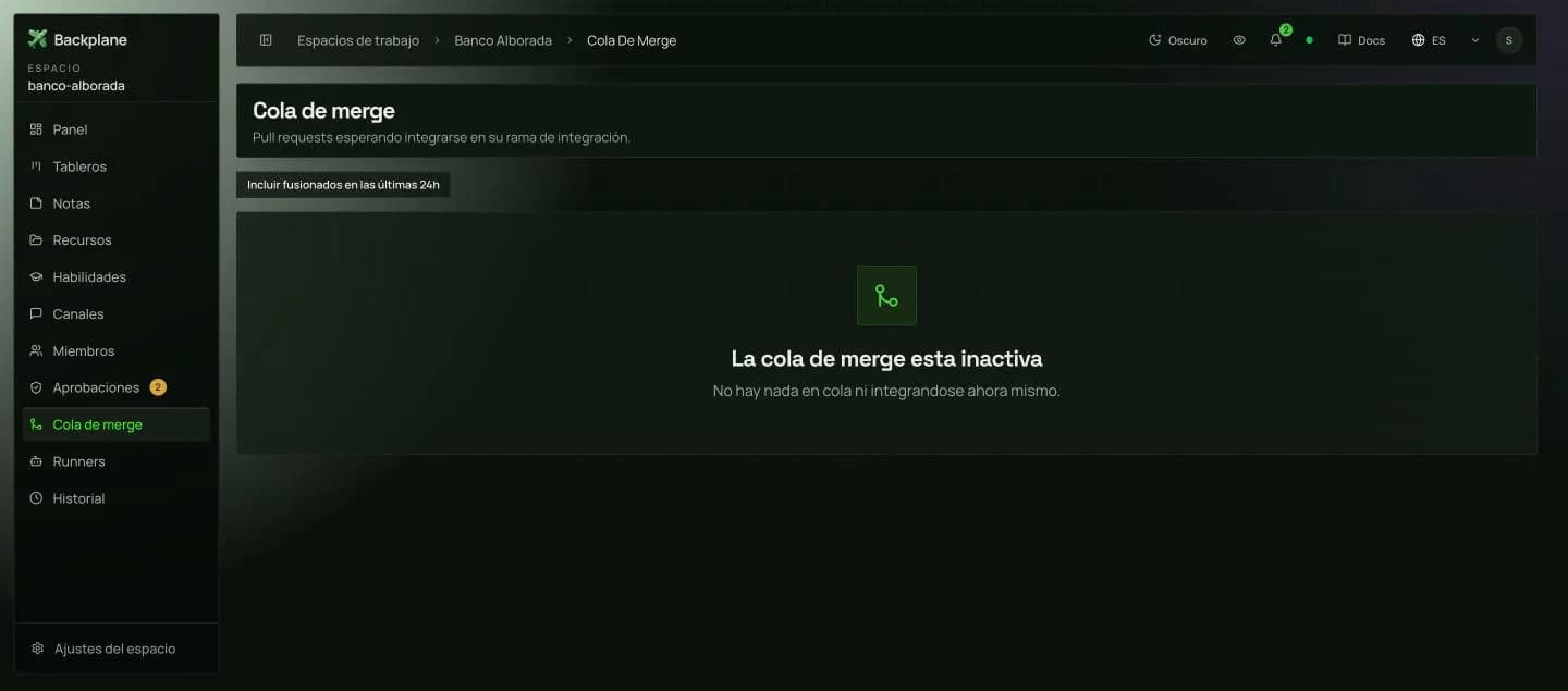 Cola de merge