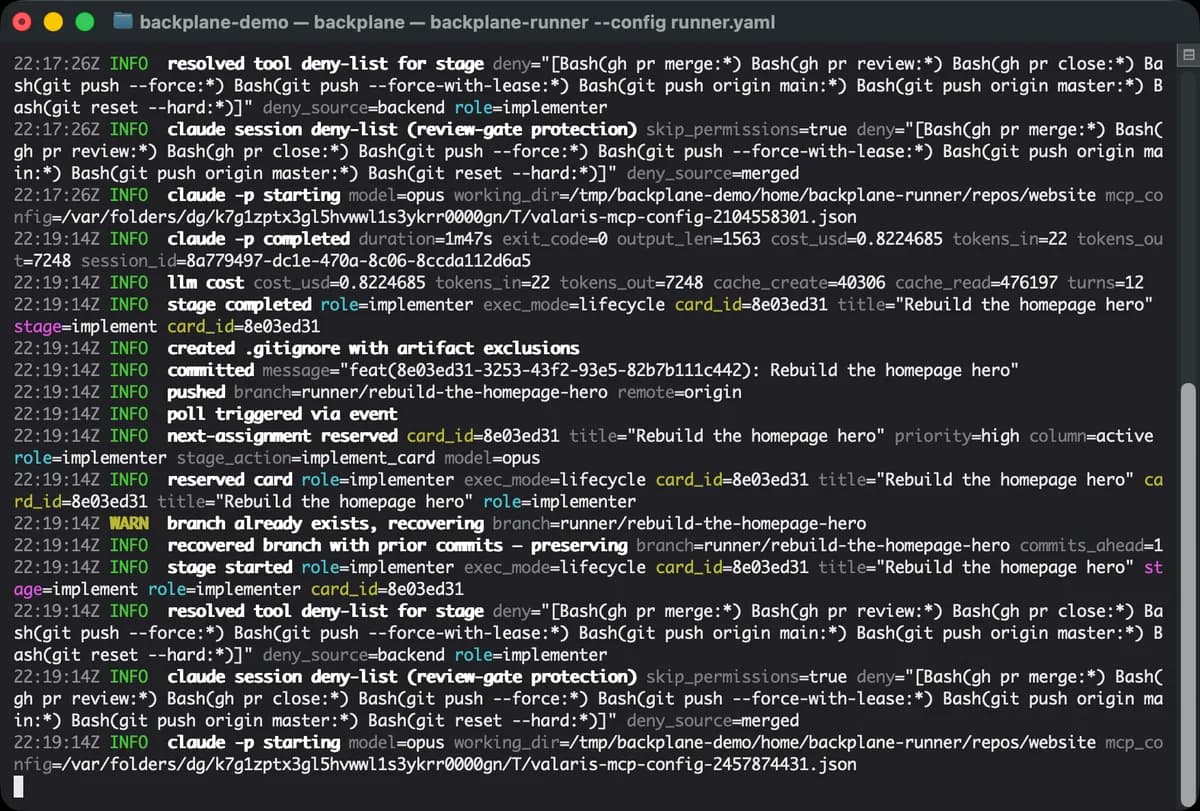 Workloop — trabajando
